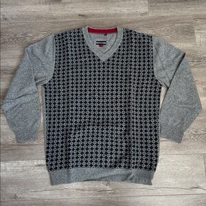 Clipper Gray V-Neck Sweater for Men